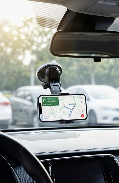Universal 360° Car Phone Holder – Strong Suction Dashboard & Windshield Mobile Mount