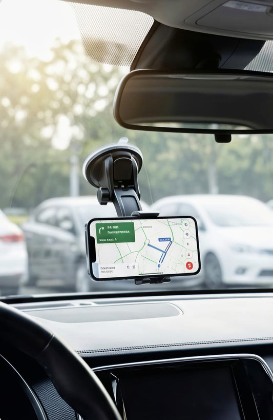 Universal 360° Car Phone Holder – Strong Suction Dashboard & Windshield Mobile Mount