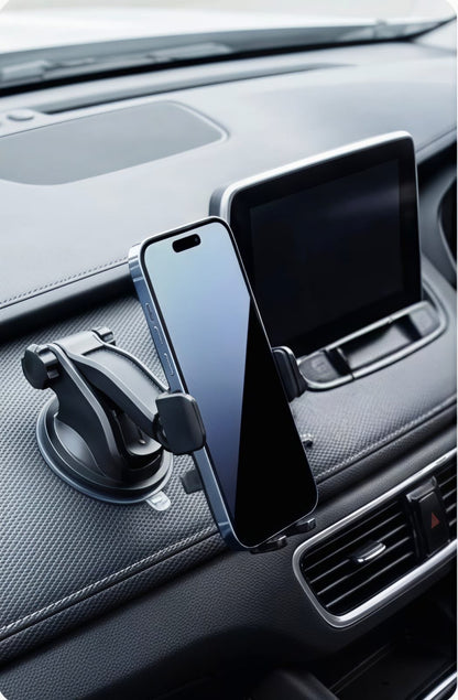 Universal 360° Car Phone Holder – Strong Suction Dashboard & Windshield Mobile Mount