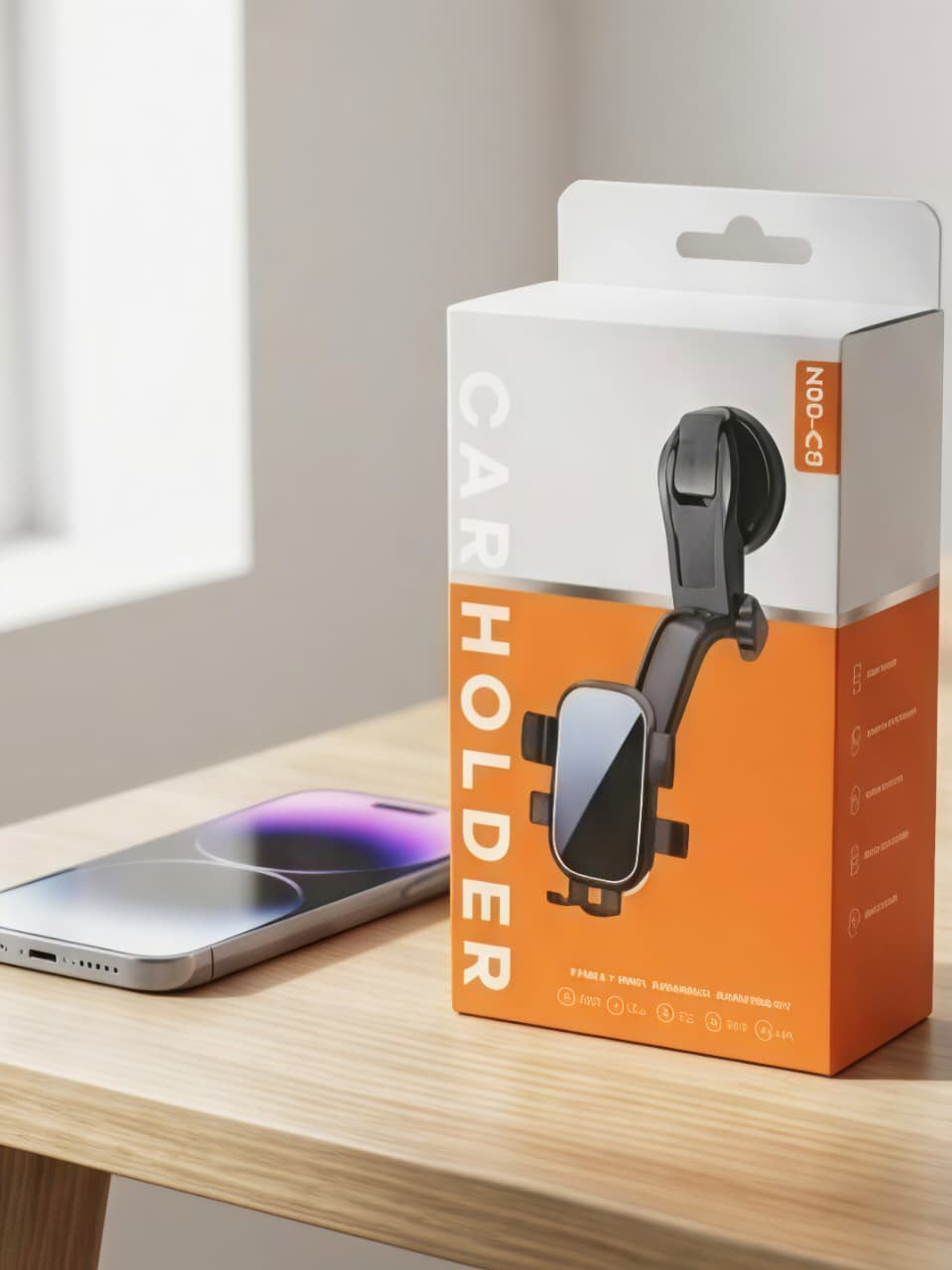 Universal 360° Car Phone Holder – Strong Suction Dashboard & Windshield Mobile Mount