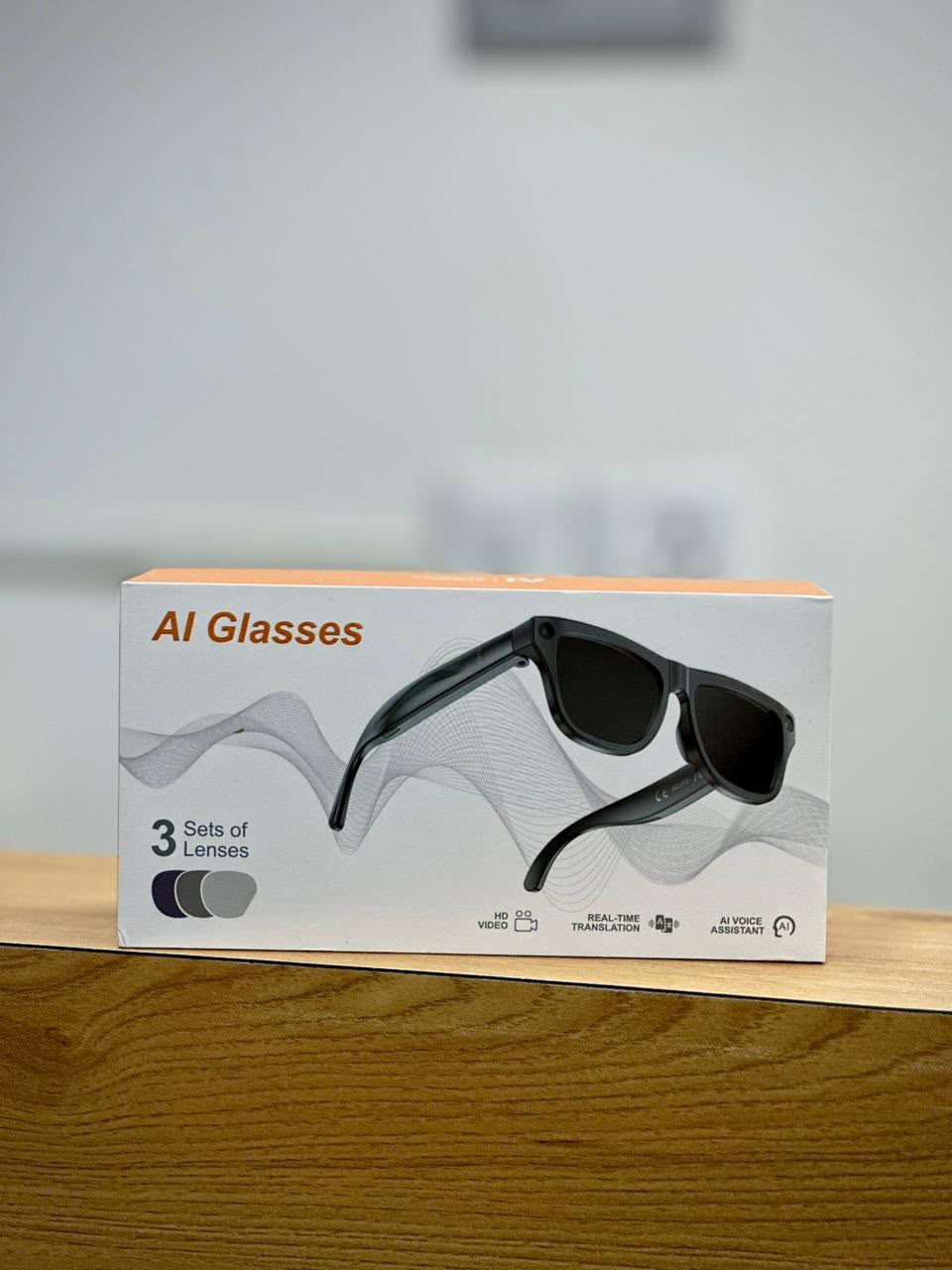 AI Smart Glasses with HD Camera, Real-Time Translation & Voice Assistant | 3 Magnetic Lens Set